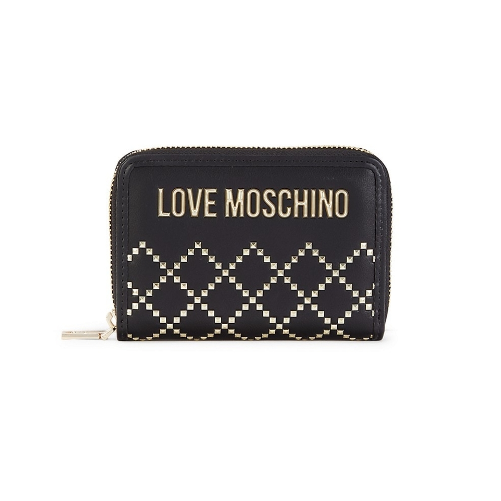 MOSCHINO "Love Moschino" Studded Zip Around Continental Wallet - Picture 2 of 16
